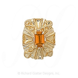 GS149 CIT - 14 Karat Gold Citrine Slide 